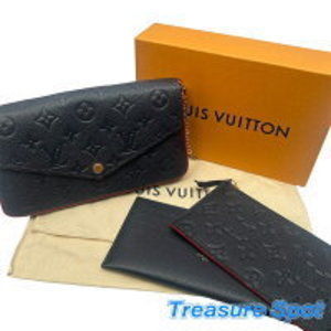 Louis Vuitton LV Pochette Felicie Chain Wallet Empreinte Navy Blue